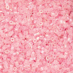 John Bead Cylin 11/0 Glow in the Dark Cylindrical Seed Beads - Pink AB, 25g