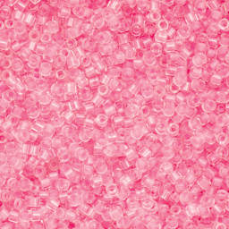 John Bead Cylin 11/0 Glow in the Dark Cylindrical Seed Beads - Rose, 25g