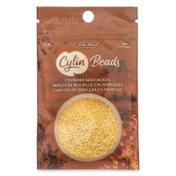 John Bead Cylin 11/0 Matte Macaron Cylindrical Seed Beads - Butter Cream front of packaging