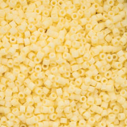 John Bead Cylin 11/0 Matte Macaron Cylindrical Seed Beads - Butter Cream