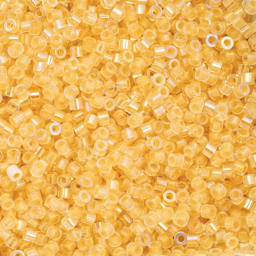 John Bead Cylin 11/0 Glow in the Dark Cylindrical Seed Beads - Gold Yellow AB, 25g