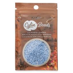 John Bead Cylin 11/0 Cylindrical Seed Beads - Bluebell Mist Opaque front of packaging