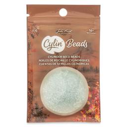 John Bead Cylin 11/0 Matte Macaron Cylindrical Seed Beads - Soft Blue AB front of packaging
