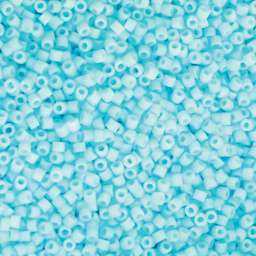 John Bead Cylin 11/0 Matte Macaron Cylindrical Seed Beads - Light Blue