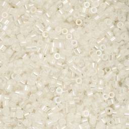 John Bead Cylin 11/0 Glow in the Dark Cylindrical Seed Beads - White to Turquoise AB, 25g
