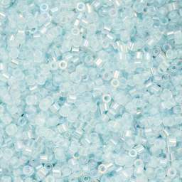 John Bead Cylin 11/0 Glow in the Dark Cylindrical Seed Beads - Sky AB, 25g