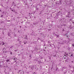 John Bead Cylin 11/0 Glow in the Dark Cylindrical Seed Beads - Purple AB, 25g