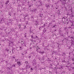 John Bead Cylin 11/0 Glow in the Dark Cylindrical Seed Beads - Purple, 25g