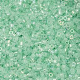 John Bead Cylin 11/0 Glow in the Dark Cylindrical Seed Beads - Green AB, 25g