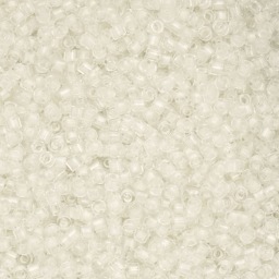 John Bead Cylin 11/0 Glow in the Dark Cylindrical Seed Beads - White to Green, 25g