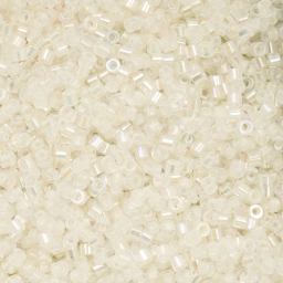 John Bead Cylin 11/0 Glow in the Dark Cylindrical Seed Beads - White to Green AB, 25g