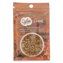 John Bead Cylin 11/0 Cylindrical Seed Beads - Toasted Caramel Opaque front of packaging