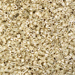 John Bead Cylin 11/0 Cylindrical Seed Beads - Electro Silver