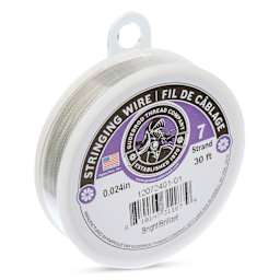 Gudebrod 7 Strand Stainless Steel Stringing Wire - 30' x .024" angled