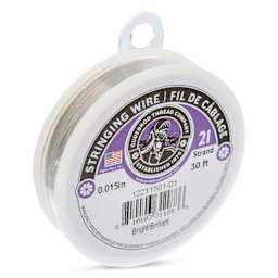 Gudebrod 21 Strand Stainless Steel Stringing Wire - 30' x .015" angled view