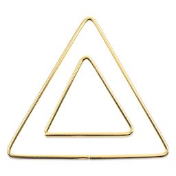 John Bead Iron Metal Shapes Macramé Frames - Pkg of 2, Triangles, 50mm and 100mm