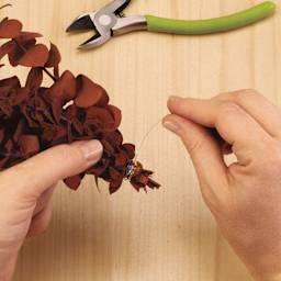 FloraCraft Floral Paddle Wire - Silver, 26 gauge tying together fake flowers