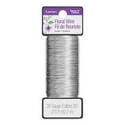 FloraCraft Floral Paddle Wire - Silver, 26 gauge