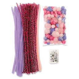 John Bead Mixed Craft Combo Pack - Pkg of 300, Princess Mix contents