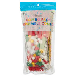 John Bead Mixed Craft Combo Pack - Pkg of 300, Christmas Mix front of packaging