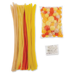 John Bead Mixed Craft Combo Pack - Pkg of 300, Sunset Mix contents