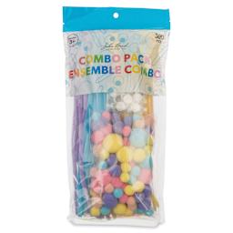John Bead Mixed Craft Combo Pack - Pkg of 300, Pastel Mix front of packaging