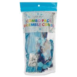 John Bead Mixed Craft Combo Pack - Pkg of 300, Blue Mix front of packaging