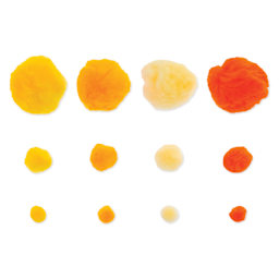 John Bead Pom Poms Assorted Mix - Pkg of 100, Sunset Mix