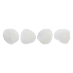 John Bead Pom Poms - Pkg of 20, White, 2"