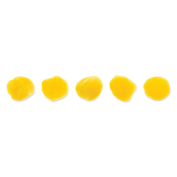 John Bead Pom Poms - Pkg of 100, Yellow, 1"