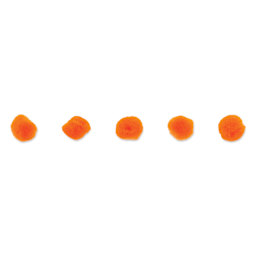 John Bead Pom Poms - Pkg of 65, Dark Orange, 1/2"