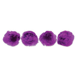 John Bead Pom Poms - Pkg of 20, Purple, 2"
