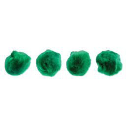 John Bead Pom Poms - Pkg of 20, Dark Green, 2"