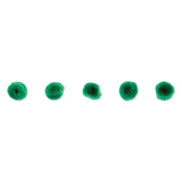John Bead Pom Poms - Pkg of 65, Dark Green, 1/2"