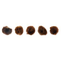 John Bead Pom Poms - Pkg of 100, Brown, 1"
