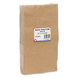 Hygloss Kraft Brown Paper Bags - Pkg of 100, #4 Medium front of packaging