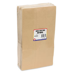 Hygloss Kraft Brown Paper Bags - Pkg of 100, #6 Large front of packaging