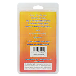 Hygloss Self-Adhesive Magnetic Tape - 1" x 120" Roll back of packaging