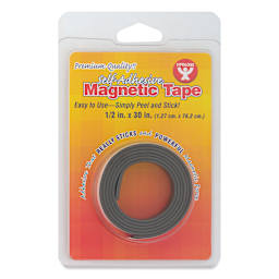 Hygloss Self-Adhesive Magnetic Tape - 1/2" x 30" Roll front of packaging