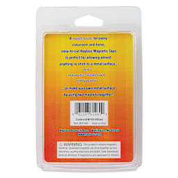 Hygloss Self-Adhesive Magnetic Tape - 1/2" x 60" Roll back of packaging
