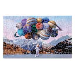 Galison Space Bound 300 Piece Lenticular Puzzle, Completed Puzzle, Second Perspective