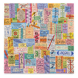 Galison Vintage Travel Tickets 500 Piece Puzzle, Finished Puzzle