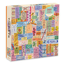 Galison Vintage Travel Tickets 500 Piece Puzzle, In Box
