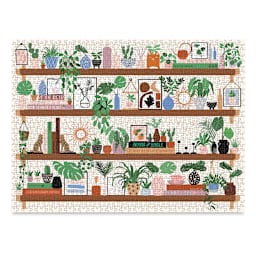 Galison Plant Shelfie 1,000 Piece Puzzle, Finished Puzzle