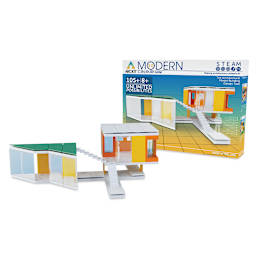 Arckit Mini Modern Colours 2.0 Architectural Kit - Front of package with finished house