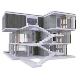 Arckit 500 sqm. Architectural Model Building Kit - multi-level building