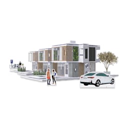 Arckit 500 sqm. Architectural Model Building Kit (finished example with figures)