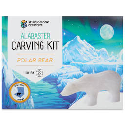 StudioStone Creative Alabaster Carving Kit - Polar Bear, front of packaging