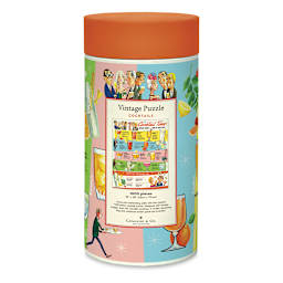 Cavallini Vintage Cocktails 1,000 Piece Puzzle (Back of packaging)