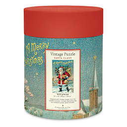 Cavallini Vintage Santa 500 Piece Puzzle (Back of packaging)